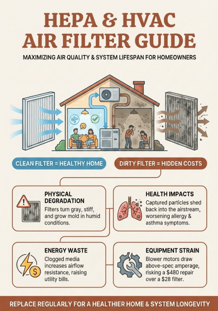 HEPA HVAC & Furnace Air Filter Replacements Guide for Homeowners 2 Infographic of HEPA HVAC & Furnace Air Filter Replacements Guide for Homeowners